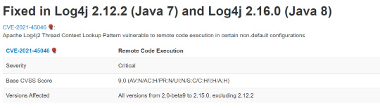 아파치소프트웨어재단 Log4j 로깅 서비스 홈페이지 갈무리.